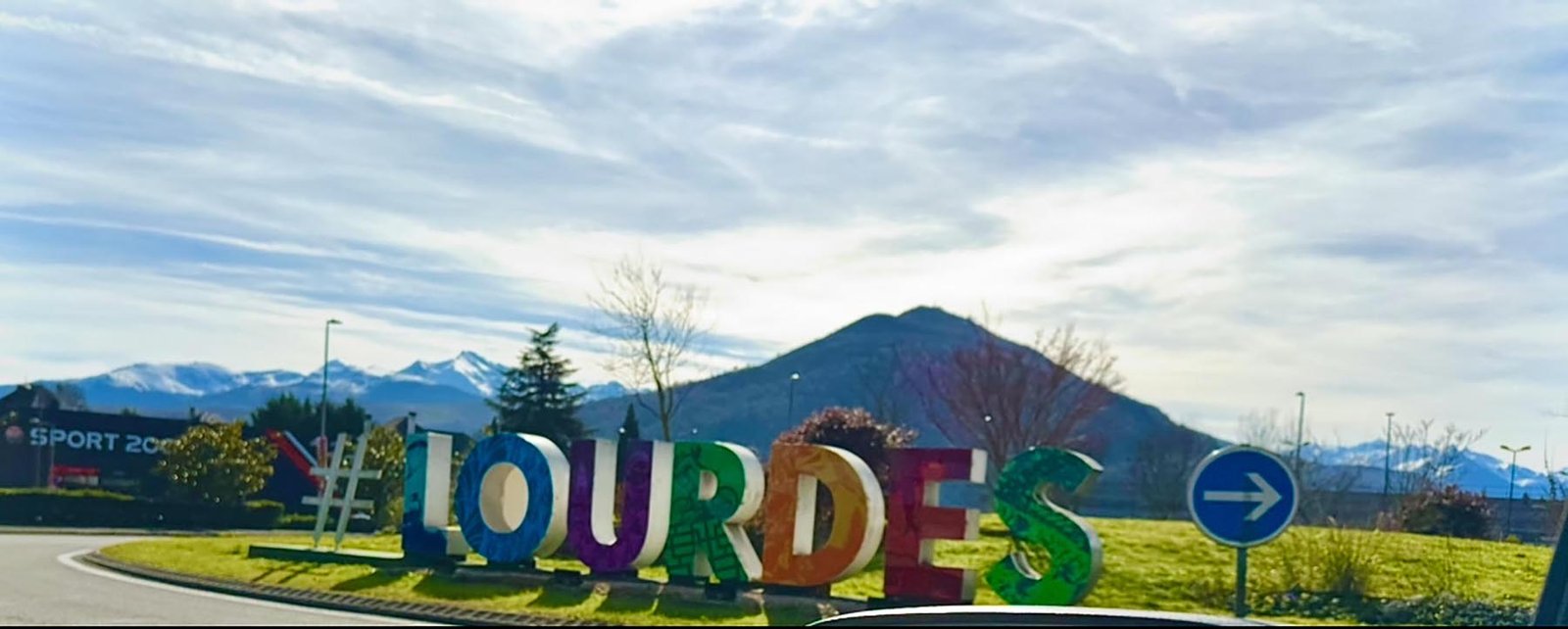 Sign at Lourdes