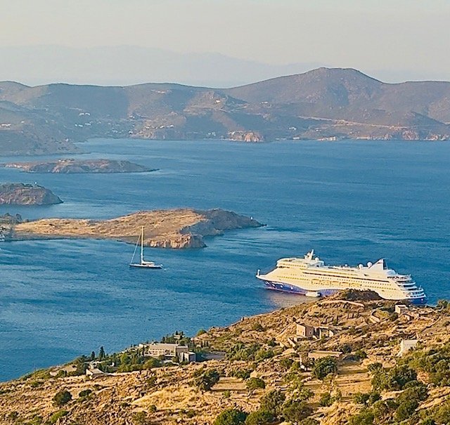 Ship Approaching Patmos