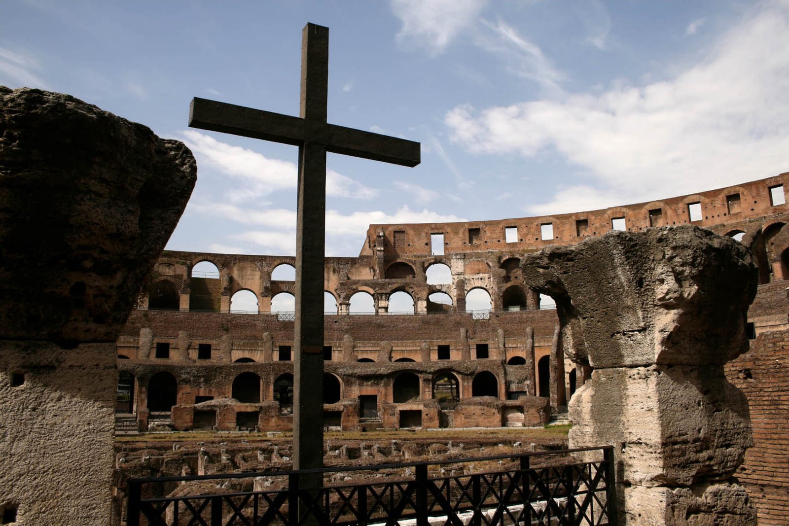 Cross Inside the Colosseum