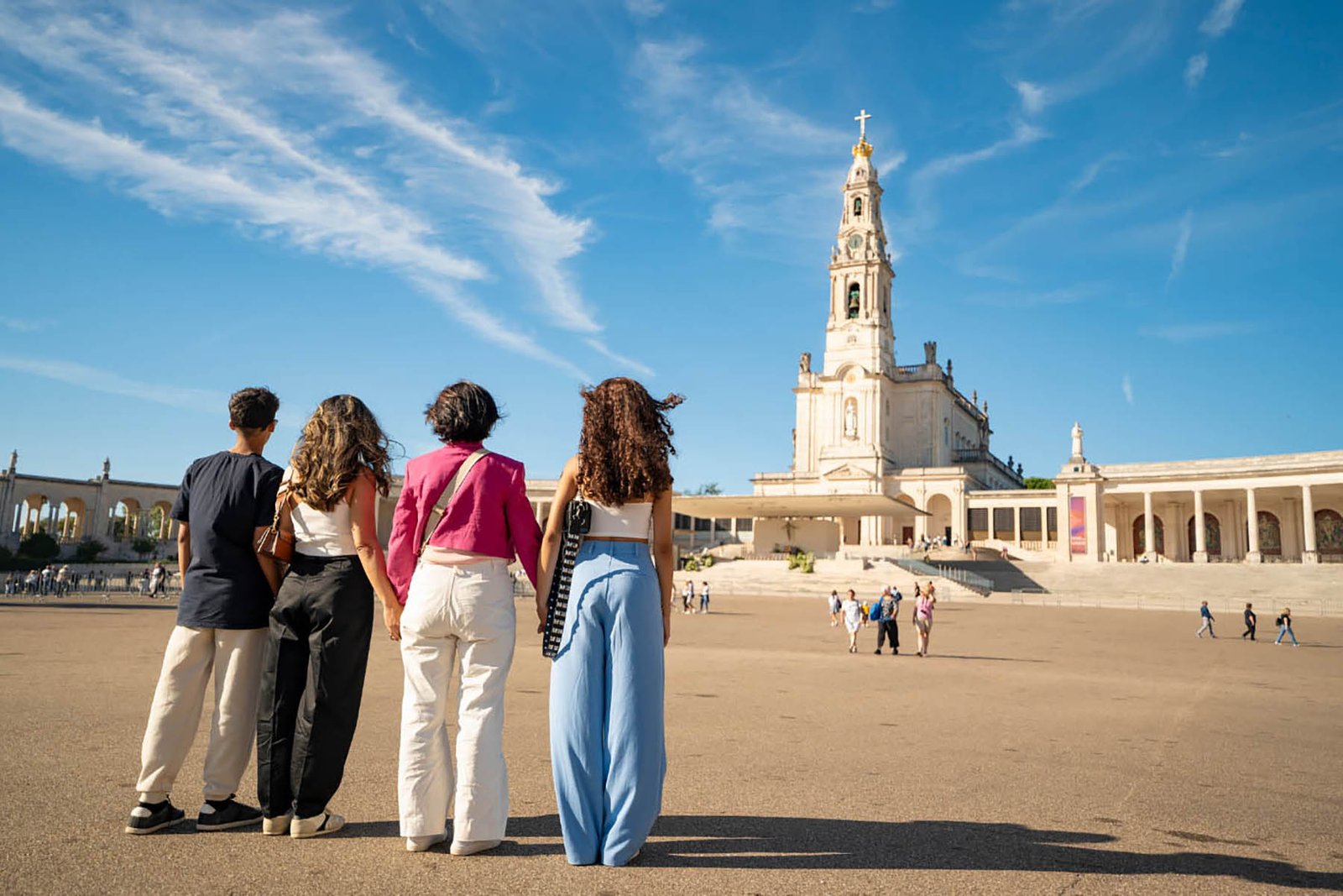 Pilgrims Holding Hands